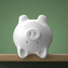 Piggy bank upside down 