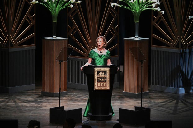 People pose for photos at the 2025 Pennsylvania Society Dinner