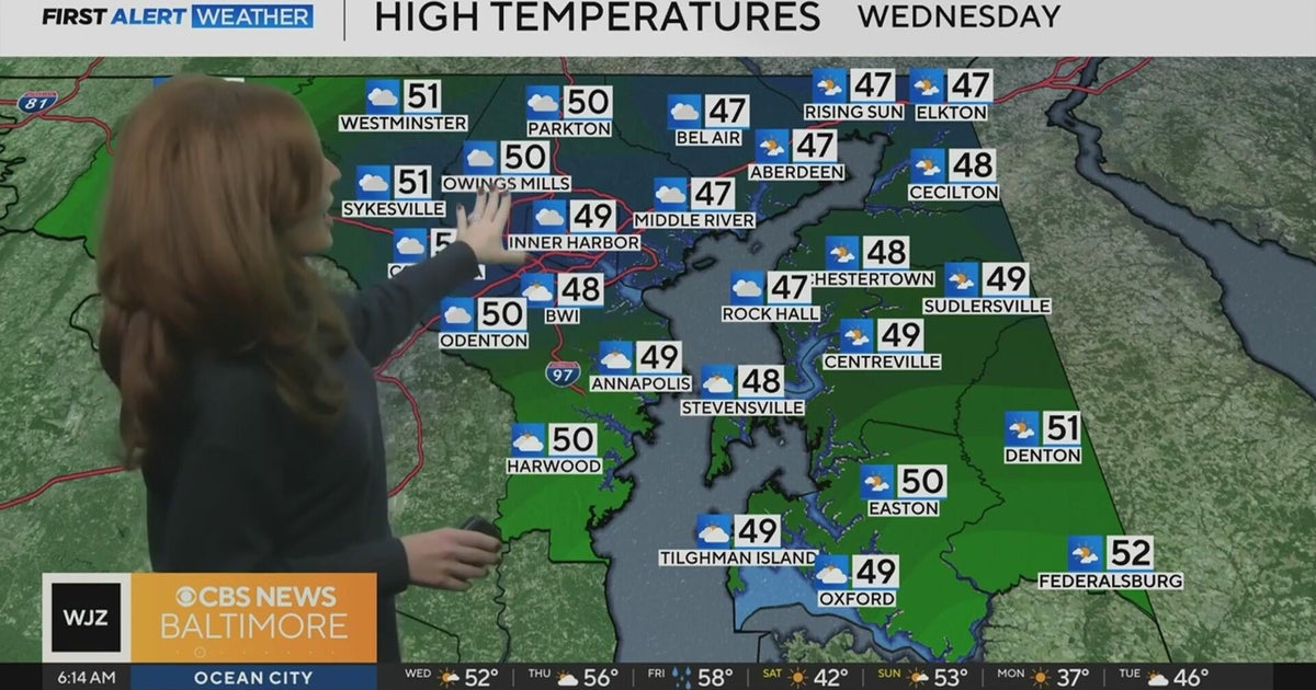 Milder across Maryland before rain arrives late Thursday - CBS Baltimore