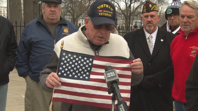 Flags vandalized South Bosotn 