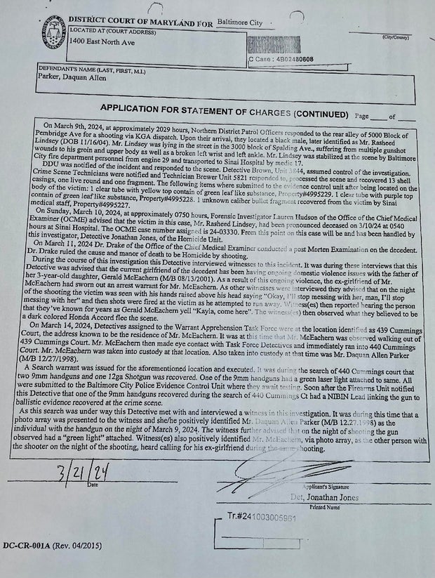 Reward offered for murder of Daquan "Benny" Parker in Baltimore