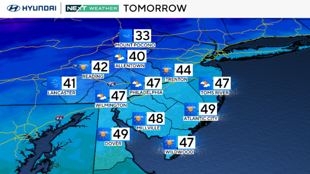 Fall-like temps kick off official start to winter in Philadelphia region 