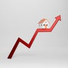 Rising house prices concept 