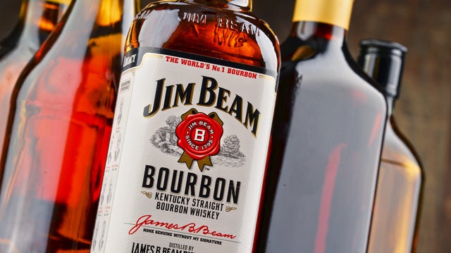 Bottle of Jim Beam bourbon 