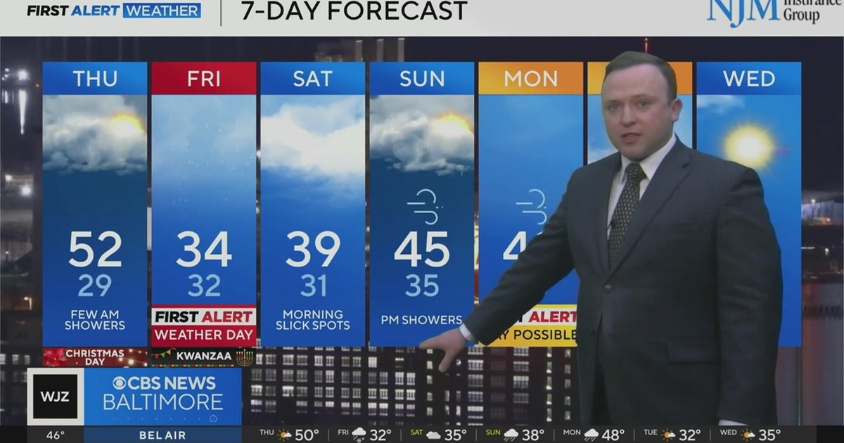 Wet weather possible for Christmas morning in Maryland