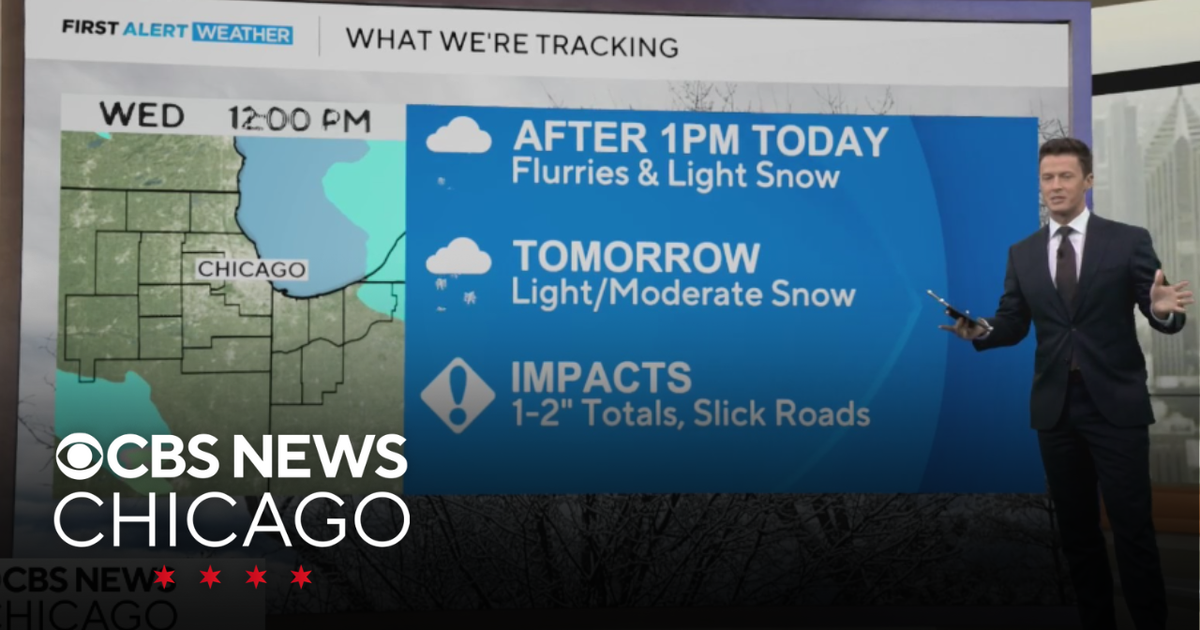 Snow on the way on Tuesday in Chicago