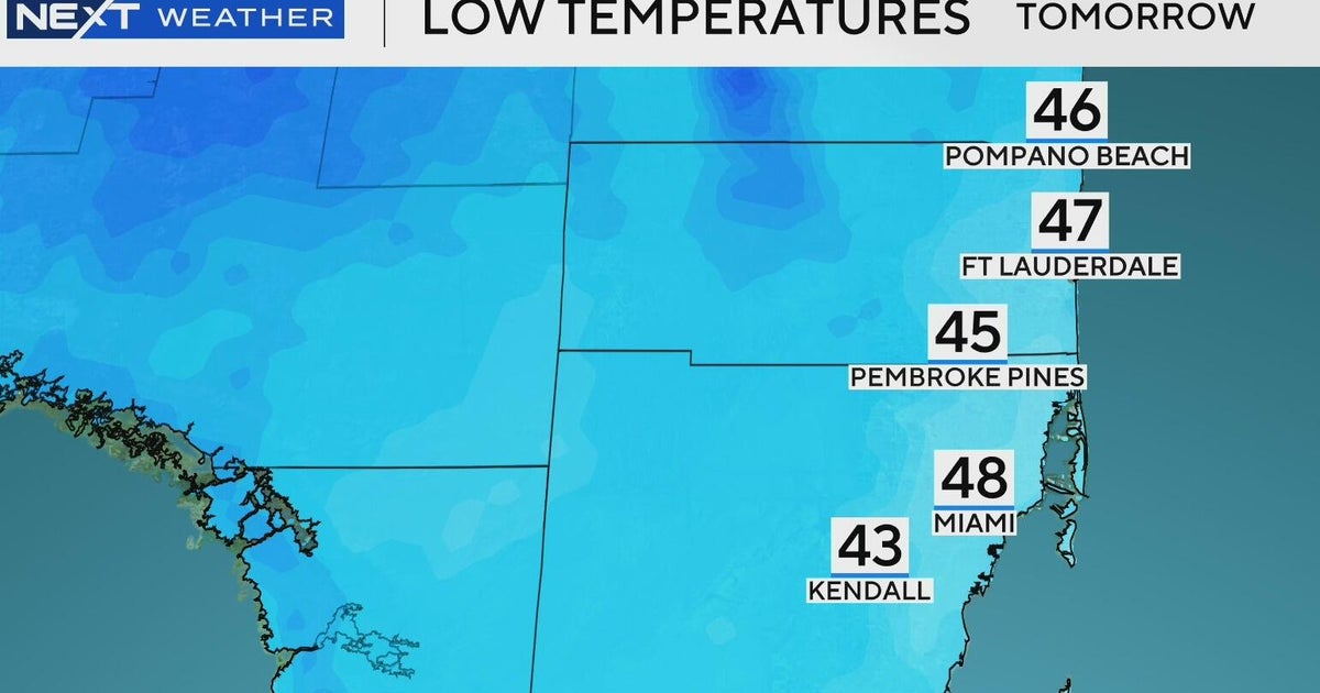 Cold weather shelter opening in Broward as temperatures start to tumble.