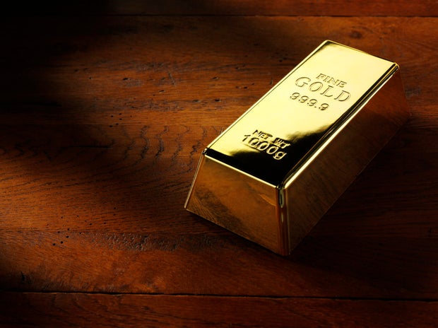 Gold Bullion on a Table 