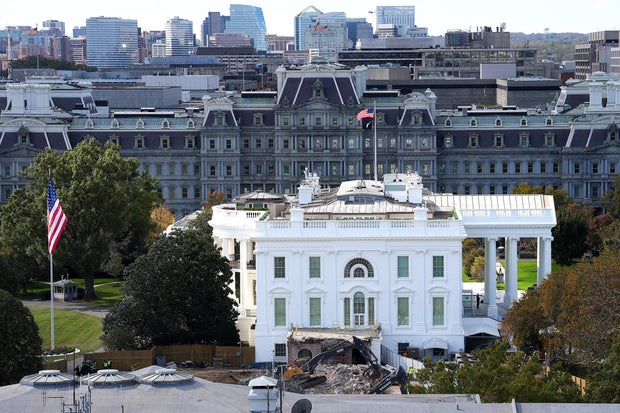 White House East Wing Demolition Continues For Trump Ballroom Construction 