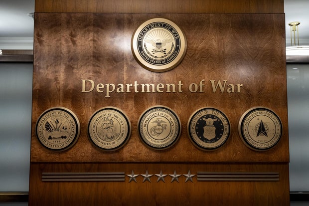 The new logo Department of War after Trump signs the order 