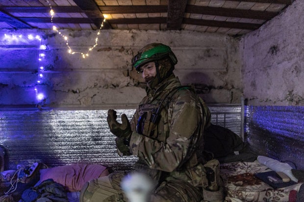 Ukrainian soldiers from the 93rd Brigade in Donetsk Oblast