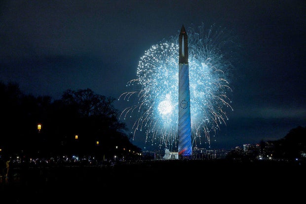 Washington Monument Illuminated For America's 250th Anniversary 