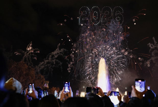 Barcelona celebrates New Year's Eve with fireworks 