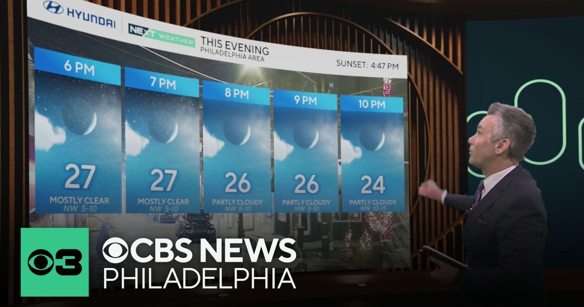 Mostly clear but cold Thursday night in Philadelphia region - CBS ...