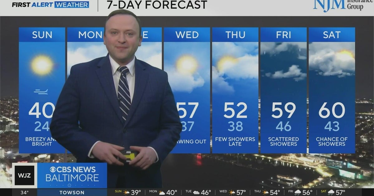 Cold weather sticks around into the start of the new week in Maryland ...