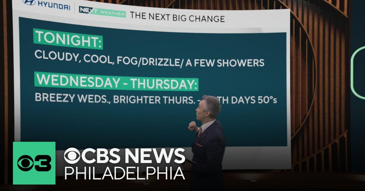 Cloudy and cool Tuesday night in Philadelphia region - CBS Philadelphia