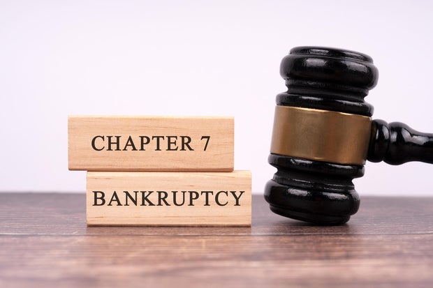 Chapter 7 Bankruptcy Business Law Concept 