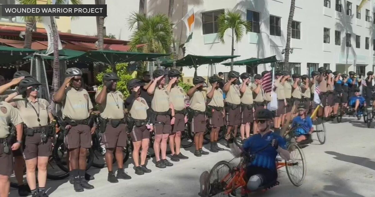 Wounded veterans kick off Soldier Ride in Miami Beach, cycling to Key West