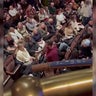 The audience at "Mamma Mia!" on Broadway 