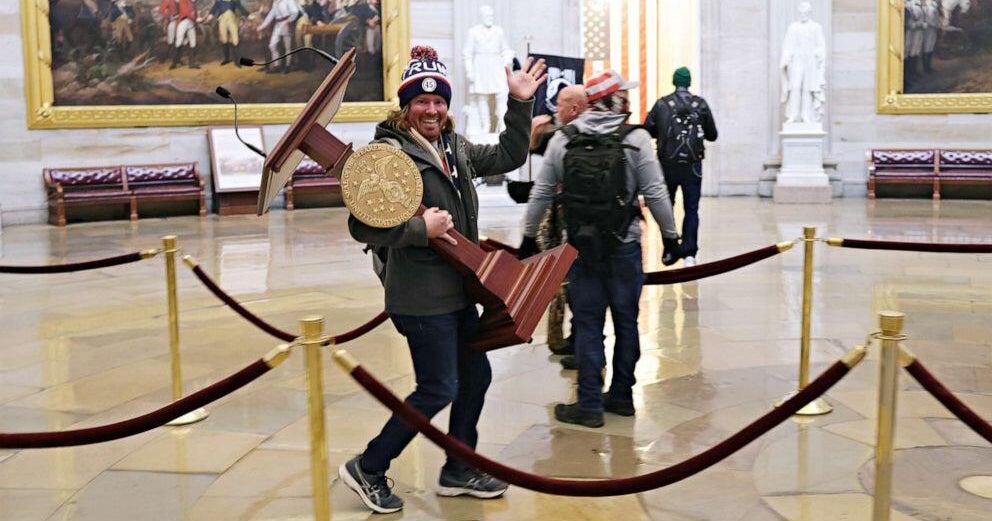 Adam Johnson, who stole Nancy Pelosi's lectern on Jan. 6 is back in spotlight after announcing he is running for office in Florida