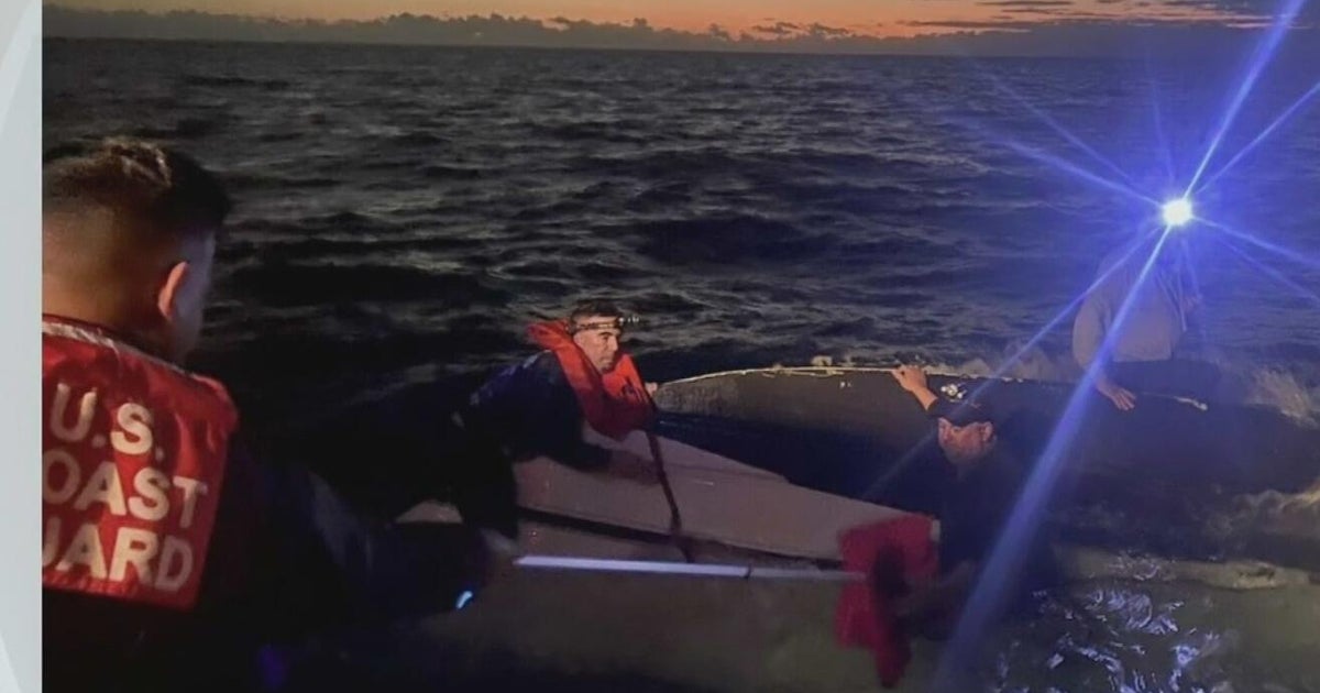 Coast Guard rescues three after boat capsizes north of Marathon - CBS Miami