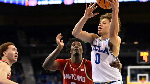 UCLA Bruins defeated the Maryland Terrapins 67-55 to win a Men's NCAA basketball game. 