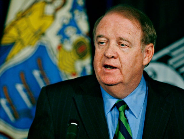 Acting New Jersey Governor Richard J. Codey speaks during a 