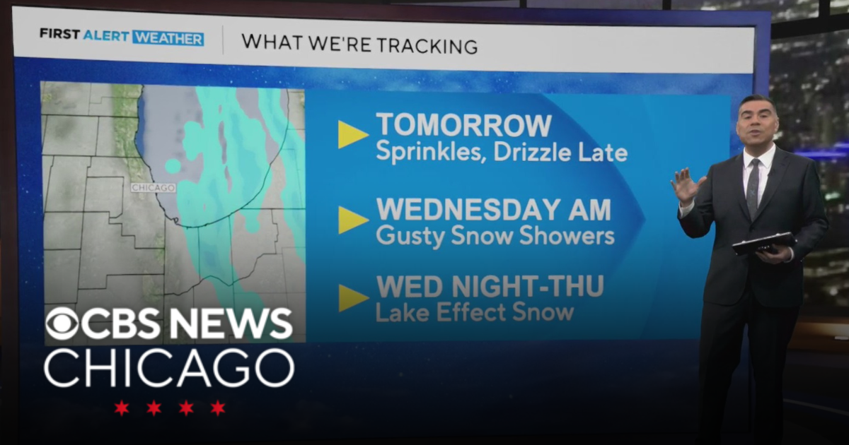 Breezy with increasing clouds for Chicago area Monday night