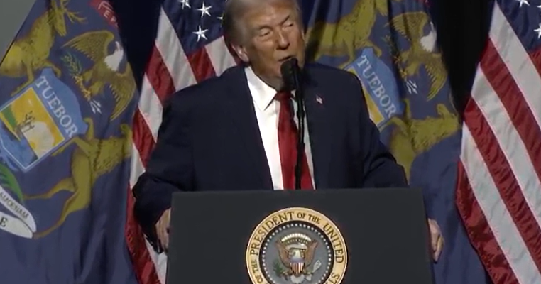 President Trump visits Michigan, speaks at Detroit Economic Club - CBS ...