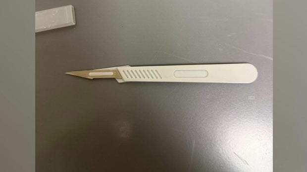 Scalpel mostly made of plastic 