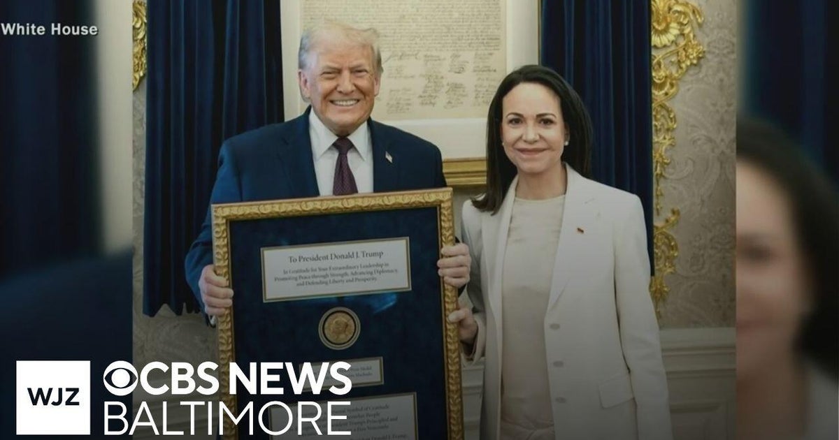Venezuela opposition leader Maria Corina gives Nobel Peace Prize to President Trump