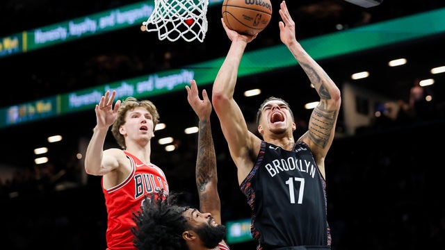 Michael Porter Jr. #17 of the Brooklyn Nets shoots the ball during the fourth quarter of the game against the Chicago Bulls at Barclays Center on January 16, 2026 in the Brooklyn borough of New York City. 