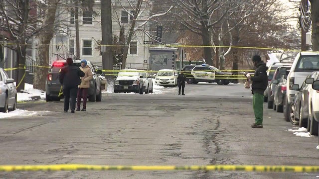 Crime scene tape blocks off a street in New Jersey 
