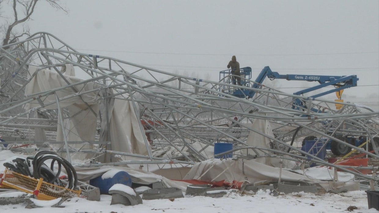 Northern Colorado winds cause structure to collapse near Windsor - CBS ...