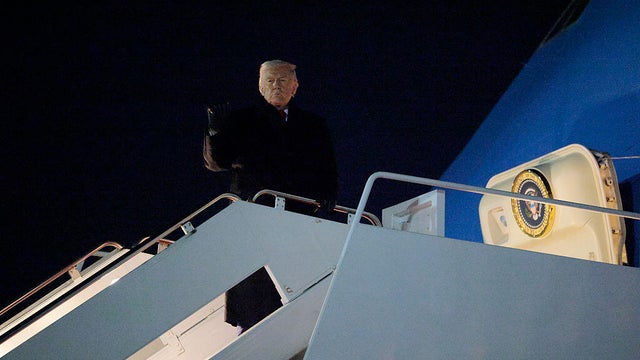 President Trump Departs For Davos Forum In Switzerland 