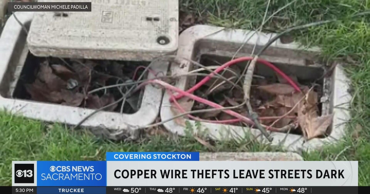 Copper wire thefts in Stockton are leaving streets in the dark - CBS ...