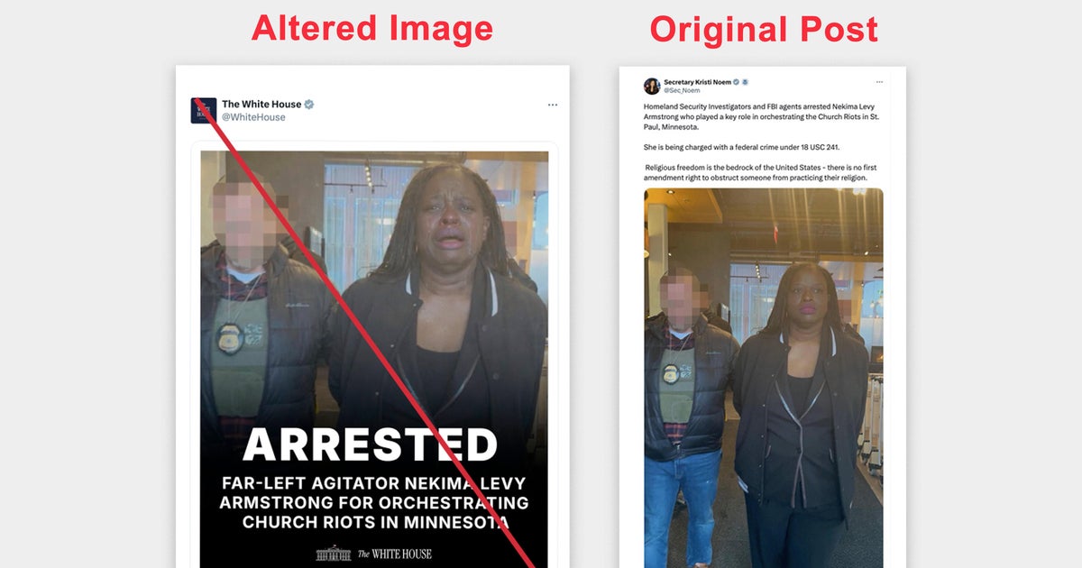White House posts an altered photo of Minnesota protester's arrest