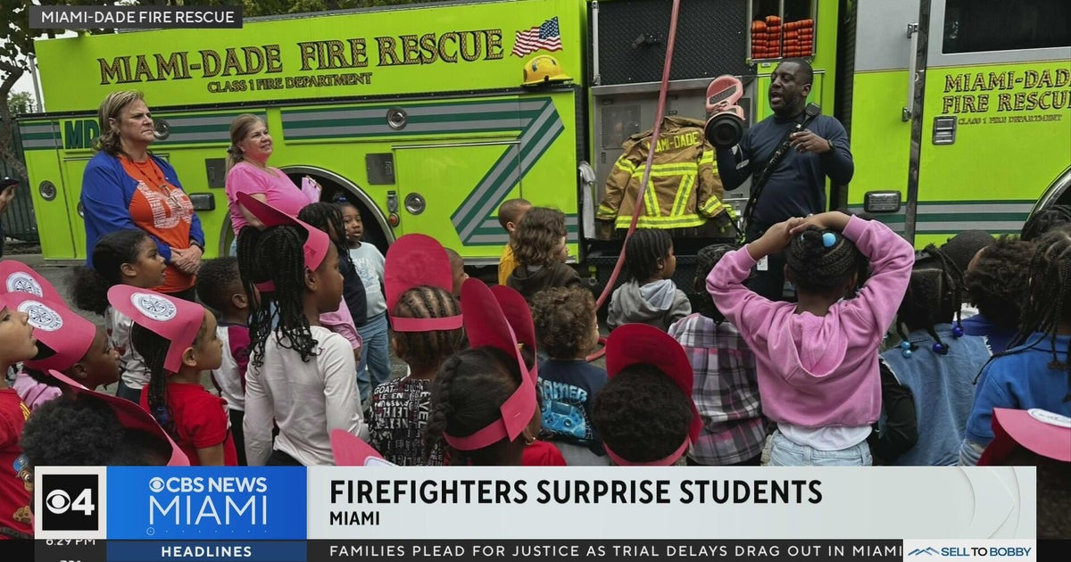 Miami-Dade Fire Rescue surprises students with fun fire safety demonstration