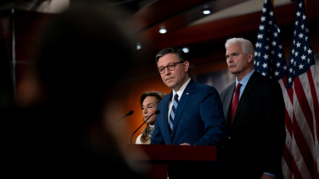 House Speaker Mike Johnson speaks at a news conference at the U.S. Capitol in Washington, D.C., on Jan. 21, 2026. 