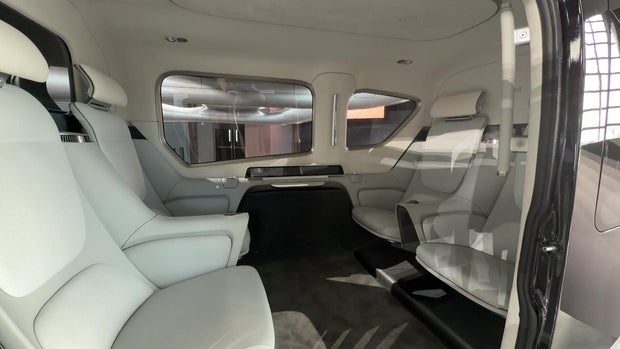 Vertical Aerospace's Valo electric air taxi on display in New York City on Jan. 23, 2025. 