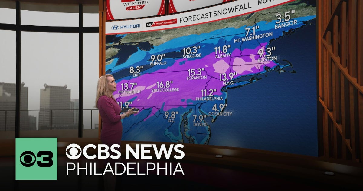 Tracking possible snow totals across the Philadelphia area | NEXT Weather