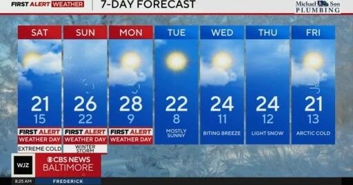 Heavy snow, icy conditions expected in Maryland this weekend