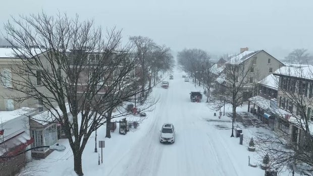 A snow Haddon Avenue in South Jersey 