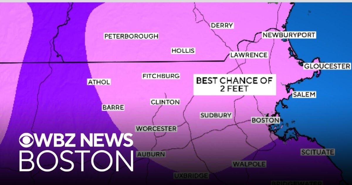 Latest forecast for Boston and Massachusetts shows best chance for 2 feet of snow