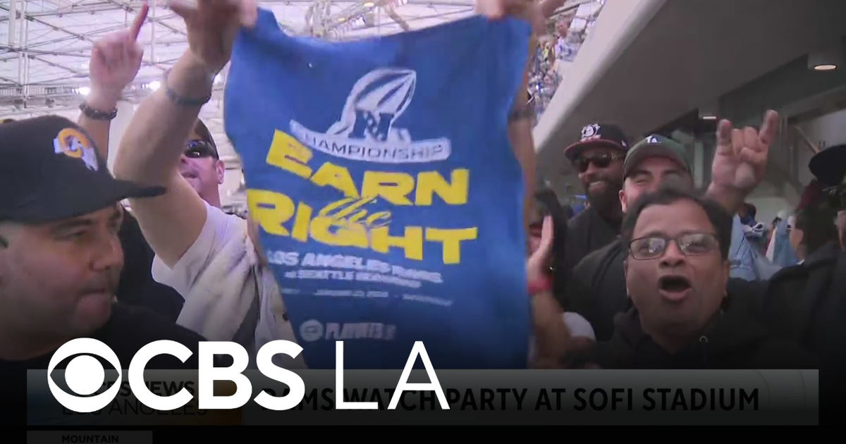 Rams fans fill SoFi Stadium seats for NFC Championship Game watch party