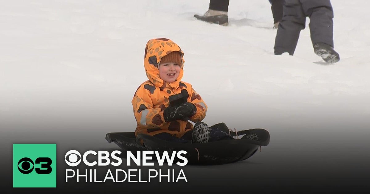 Kids enjoy snow day in Doylestown following Sunday's winter storm - CBS ...