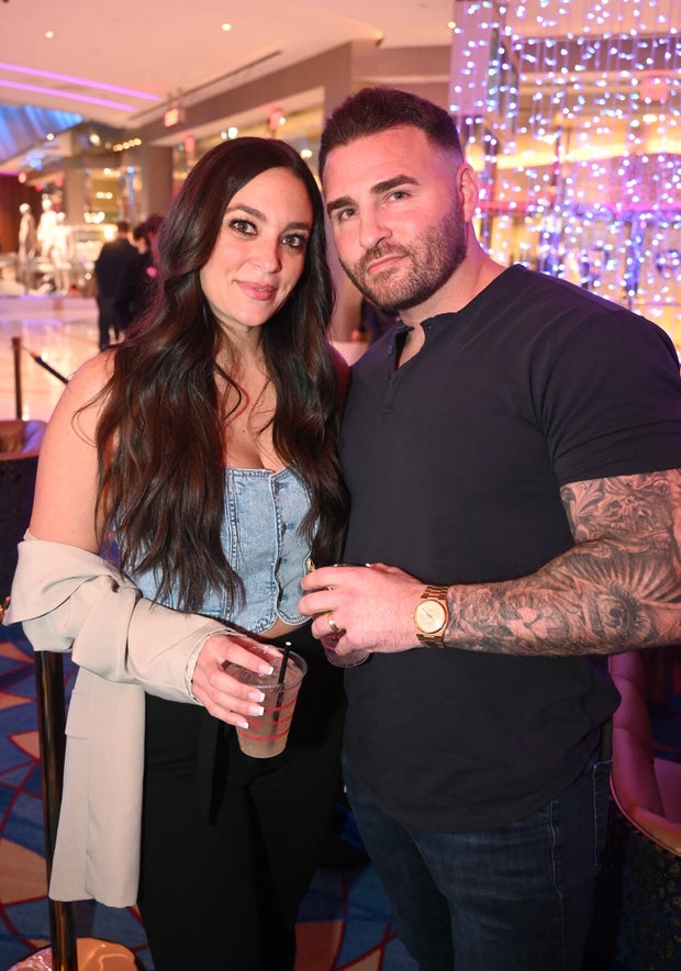 People post for photos at Mike Tyson's tour stop in Atlantic City 