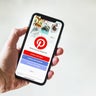 Apple iPhone XR showing homepage Pinterest application on mobile 