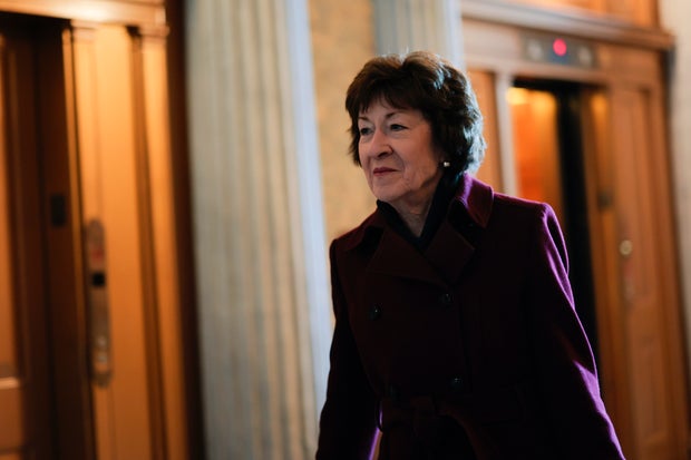 Sen. Susan Collins, a Maine Republican, walks through the Capitol on Jan. 26, 2026 in Washington, D.C. 