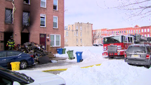 West Baltimore Rowhome Fire 